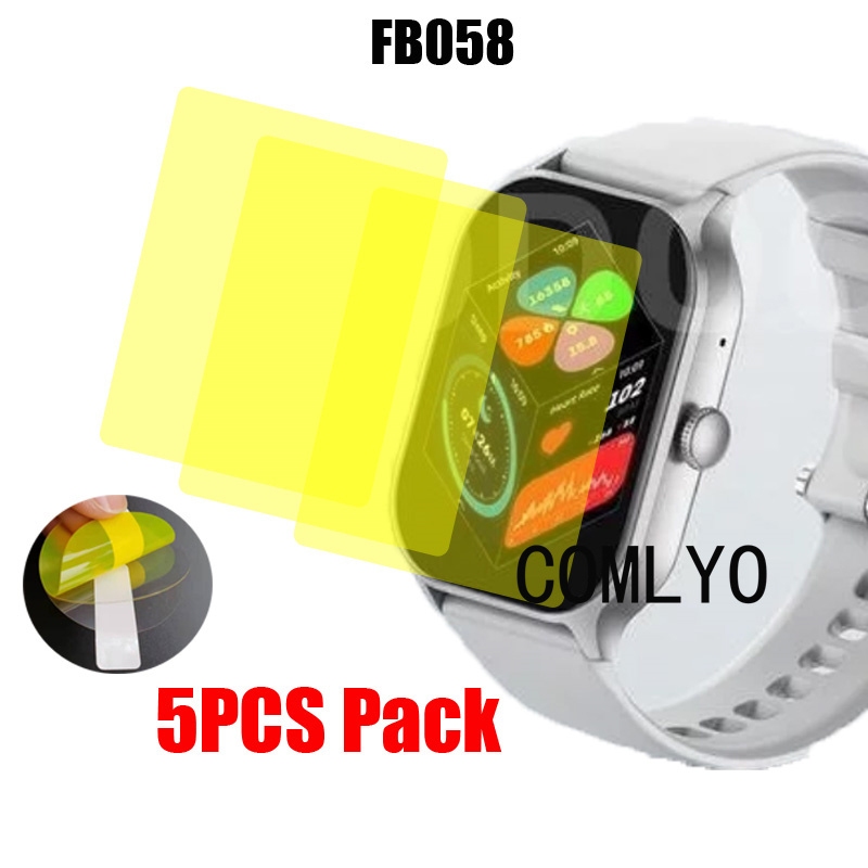 สําหรับ FB058 สมาร์ทวอทช์ป้องกันหน้าจอปกฟิล์มป้องกันโค้งนุ่มฟิล์ม ความละเอียดสูง