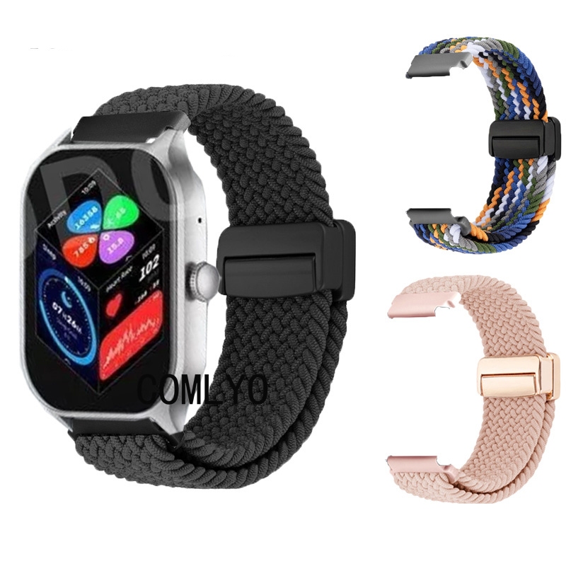 สําหรับ FB058 FB039 FB060 FB045 FB047 สายนาฬิกาอัจฉริยะไนลอนปุ่มแม่เหล็ก Soft Band ผู้หญิงผู้ชายสายรัดข้อมือกีฬา