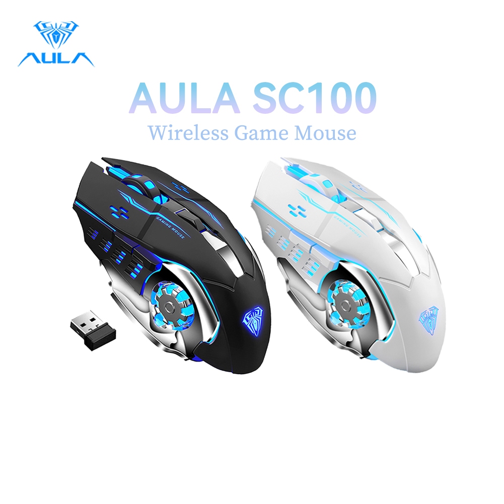 AULA SC100 เมาส์ไร้สาย เมาส์เล่นเกมส์ สำหรับคอมพิวเตอร์