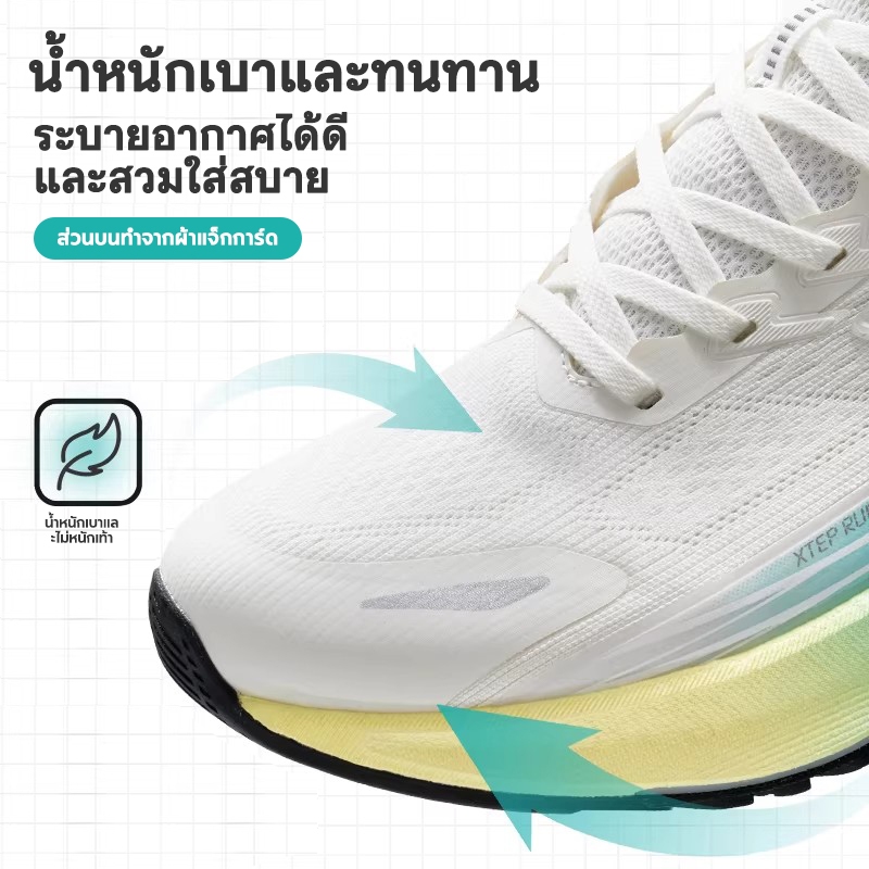 【xtep】LingBu 3.0 | รองเท้าวิ่งสำหรับผู้ชาย รองเท้ากีฬาที่น้ำหนักเบา ตอบสนองได้ดี รองรับส่วนโค้งของฝ่าเท้า ซับแรงกระแทก และมีความทนทาน ราคา ถูกที่สุด ดีลบีเคเค แกลเลอรีภาพที่ 5