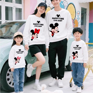 COD✅ครอบครัวจับคู่ชุดhoodies Womeเสื้อคู่ชุดแขนยาวผู้ชายเสื้…