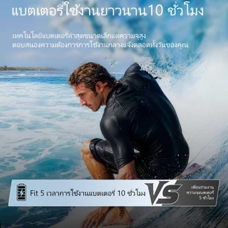 รุ่นอัปเกรดใหม่ หูฟังนำกระดูก RHYFELL FIT5 IP68 กันน้ำว่ายน้ำ วิ่งออกกำลังกาย Bluetooth6.0 มี32GB MP3ในตัว แบตใช้งาน10ชม. มีไมค์ในตัว ดีไซน์เปิดหู สปอร์ตกลางแจ้ง