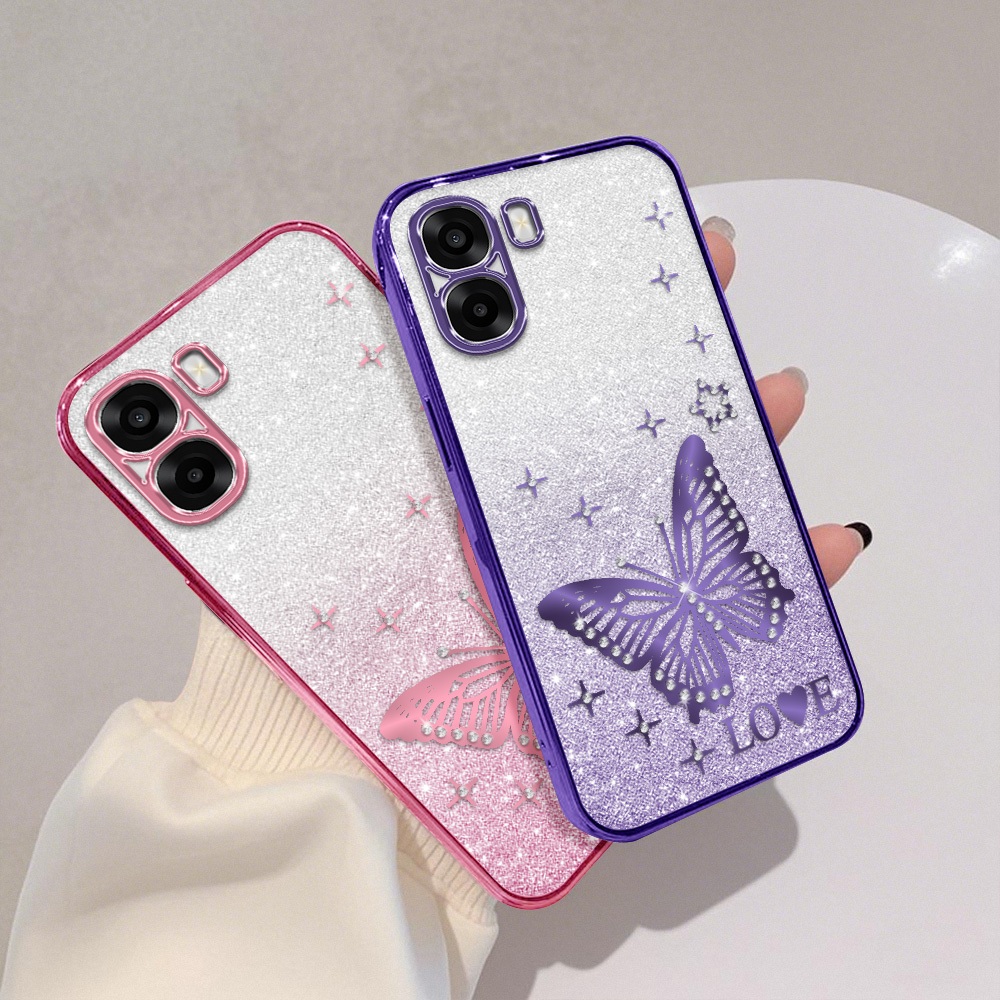 หรูหราสําหรับ OPPO A6X CPH2823 CPH2819 เคสโทรศัพท์ Glitter Rhinestone ปลอกโทรศัพท์มือถือความงามออกแบ