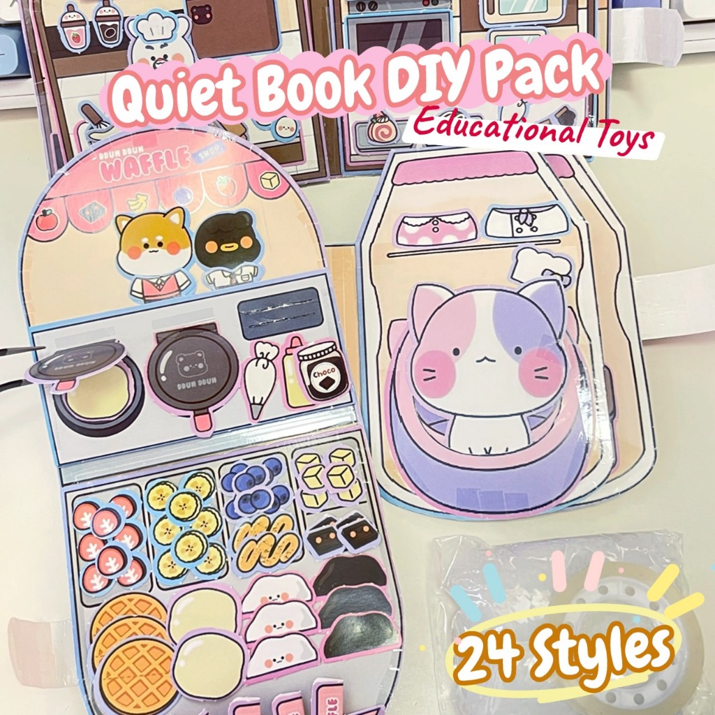หนังสือที่เงียบสงบ DIY Busy Book งานฝีมือสําหรับเด็กเป็นมิตรกับสิ่งแวดล้อมเคลือบของเล่นกระดาษ Montessori ของเล่นเพื่อการศึกษา