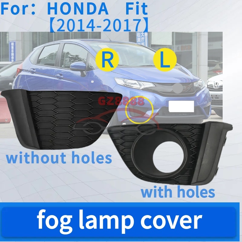 ด้านหน้าBurumberหมอกหมอกโคมไฟฝาครอบHood GarnishหมอกสําหรับHONDA FIT JAZZ GK5 2014 2015 2016 2017 71108-T5R-A10 71103-T5R-A10