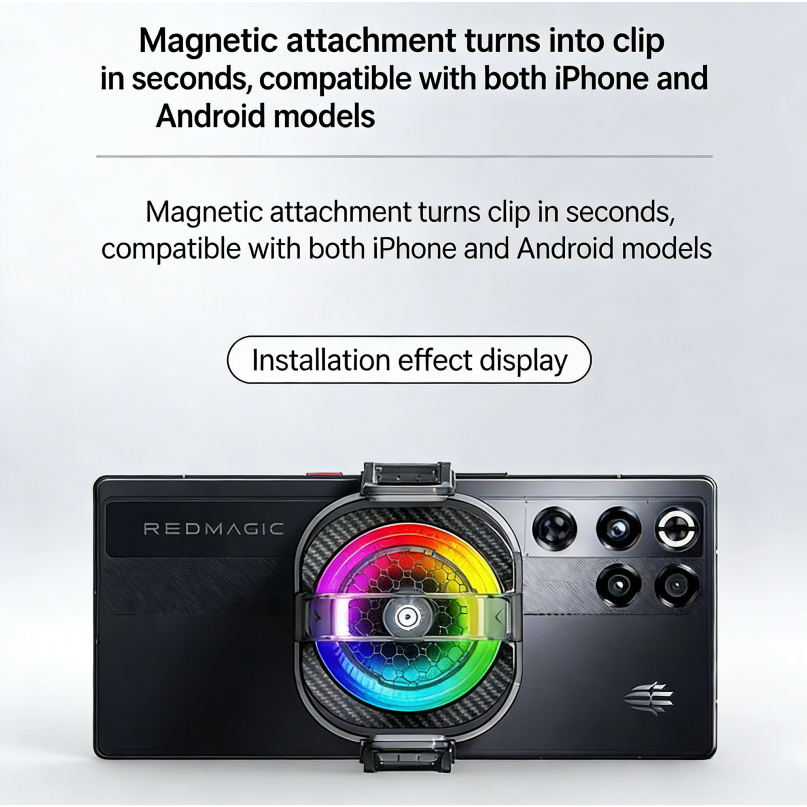Nubia RedMagic Magnetic Cooler 8 Pro RedMagic Cooler 8 Pro Clip / RedMagic แผ่นแม่เหล็กนําความร้อน 2 อุปกรณ์เสริม COD
