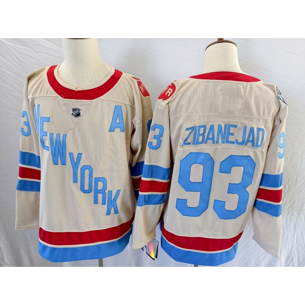 NHL Hockey Jersey Rangers Home Hockey Jersey ปักชุดกีฬาแขนยาวแบบอเมริกัน