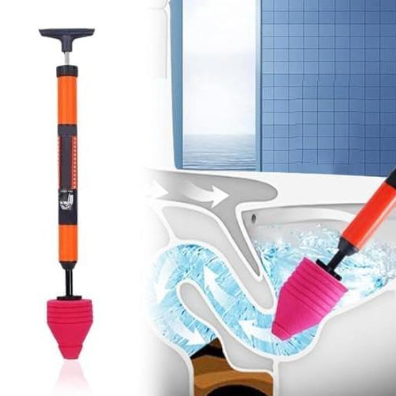 ลูกสูบห้องน้ํา 360° Rotation Toilet Plunger แรงดันสูง Drain Clog Remover ปั๊มห้องน้ํา Plunger