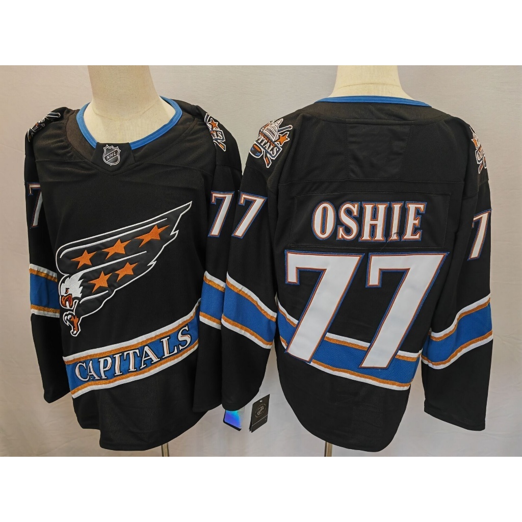NHL Hockey Jersey Hockey Jersey Capital Home Hockey Jersey ปักชุดกีฬาแขนยาวอเมริกัน