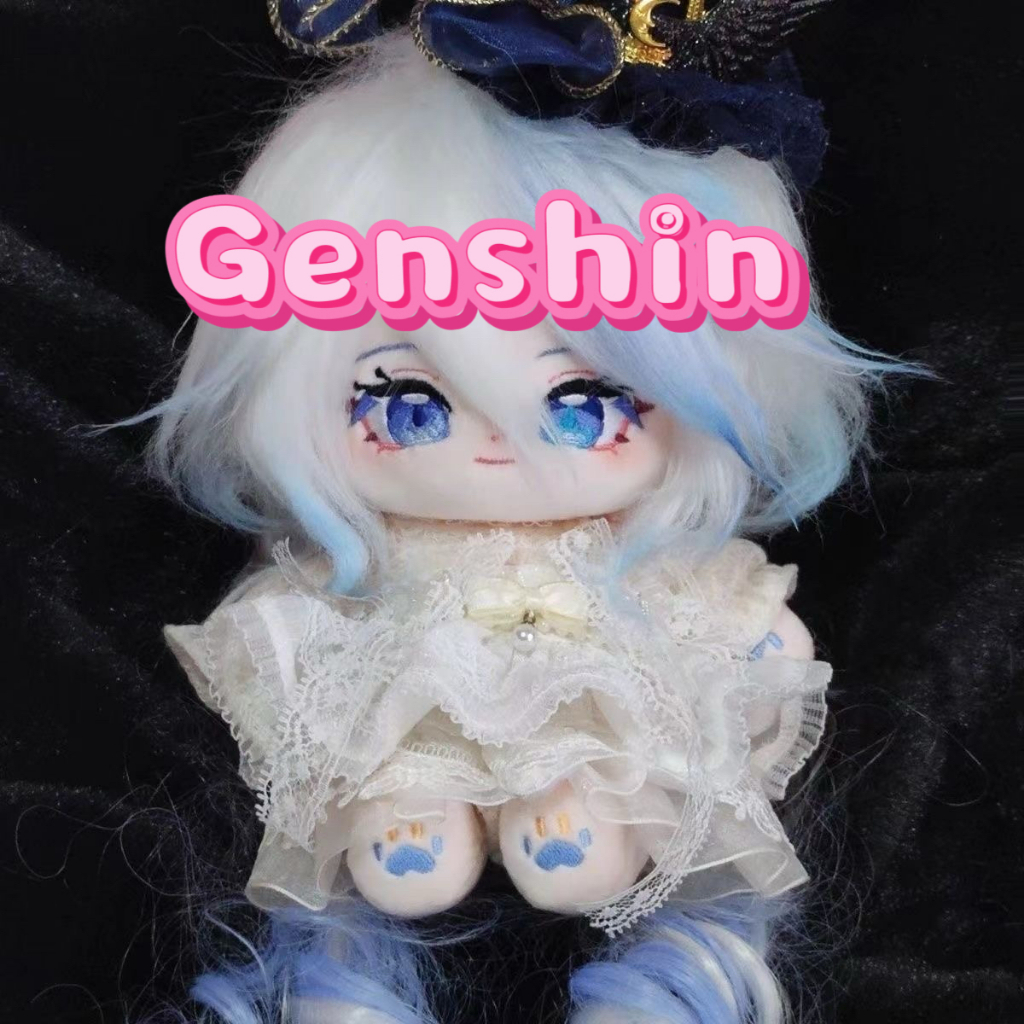 Genshin Impact ตุ๊กตาตุ๊กตาน่ารัก Furina ตุ๊กตา Plush สําหรับเด็กผู้ใหญ่สะสม Dress-up ตุ๊กตา 20 ซม.