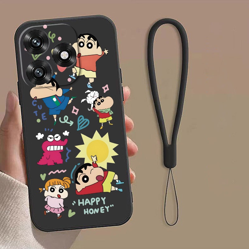 Honor X8d X7d Honor Case Happy Crayon Shin-chan Matte Soft Case Fun ฝาครอบยืดหยุ่นคลาสสิกอะนิเมะปลอก