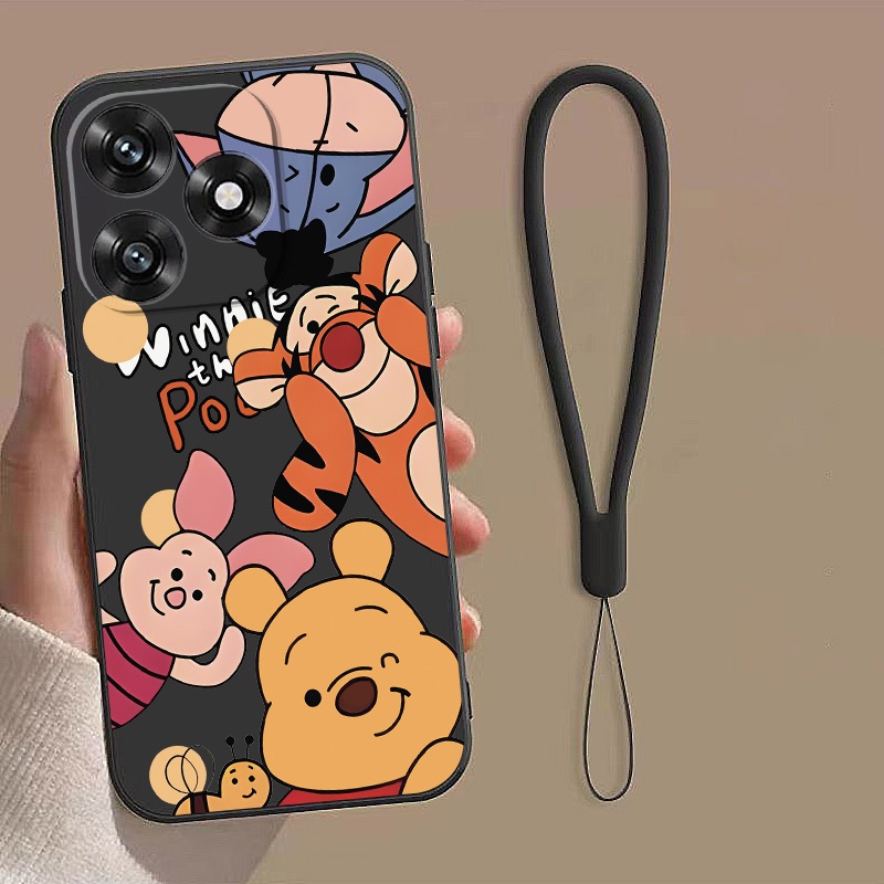 Honor X8d X7d Honor Case Winnie The Pooh Tigger Case Liquid Silicon Cover Shell