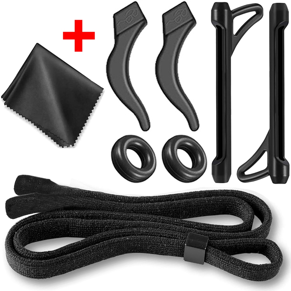 ปรับสายคล้องแว่นตากับยืดหยุ่นหูจับลื่นกีฬาแว่นตาสตริงล้างแว่นตาตะขอป้องกันการหล่น ไม่จํากัดเพศ แว่นตากันแดดเชือกสําหรับผู้ชายผู้หญิงกลางแจ้งกี