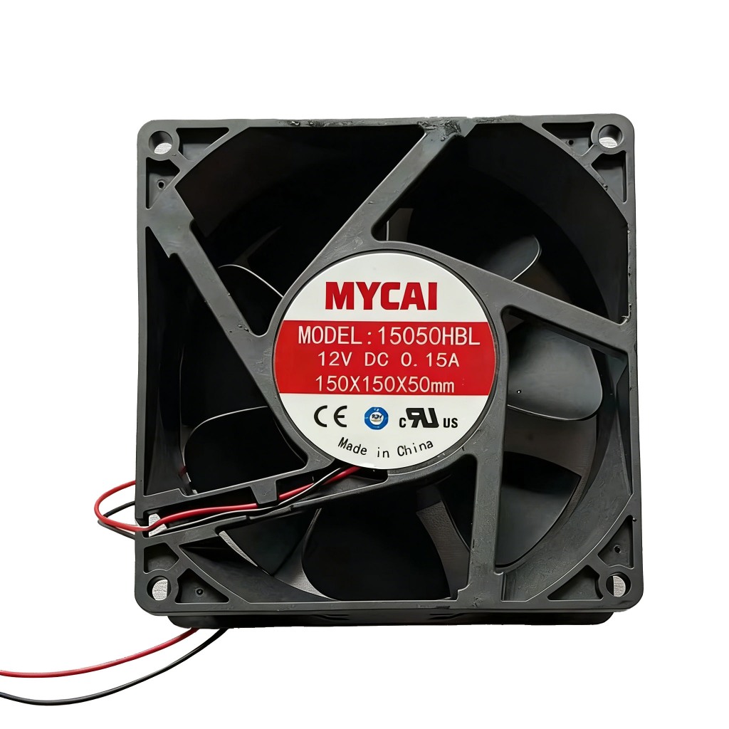 15050 DC Axial Fan 150x150x50 มม.12V 24V Dual Ball Bearing High Airflow พัดลมระบายความร้อน