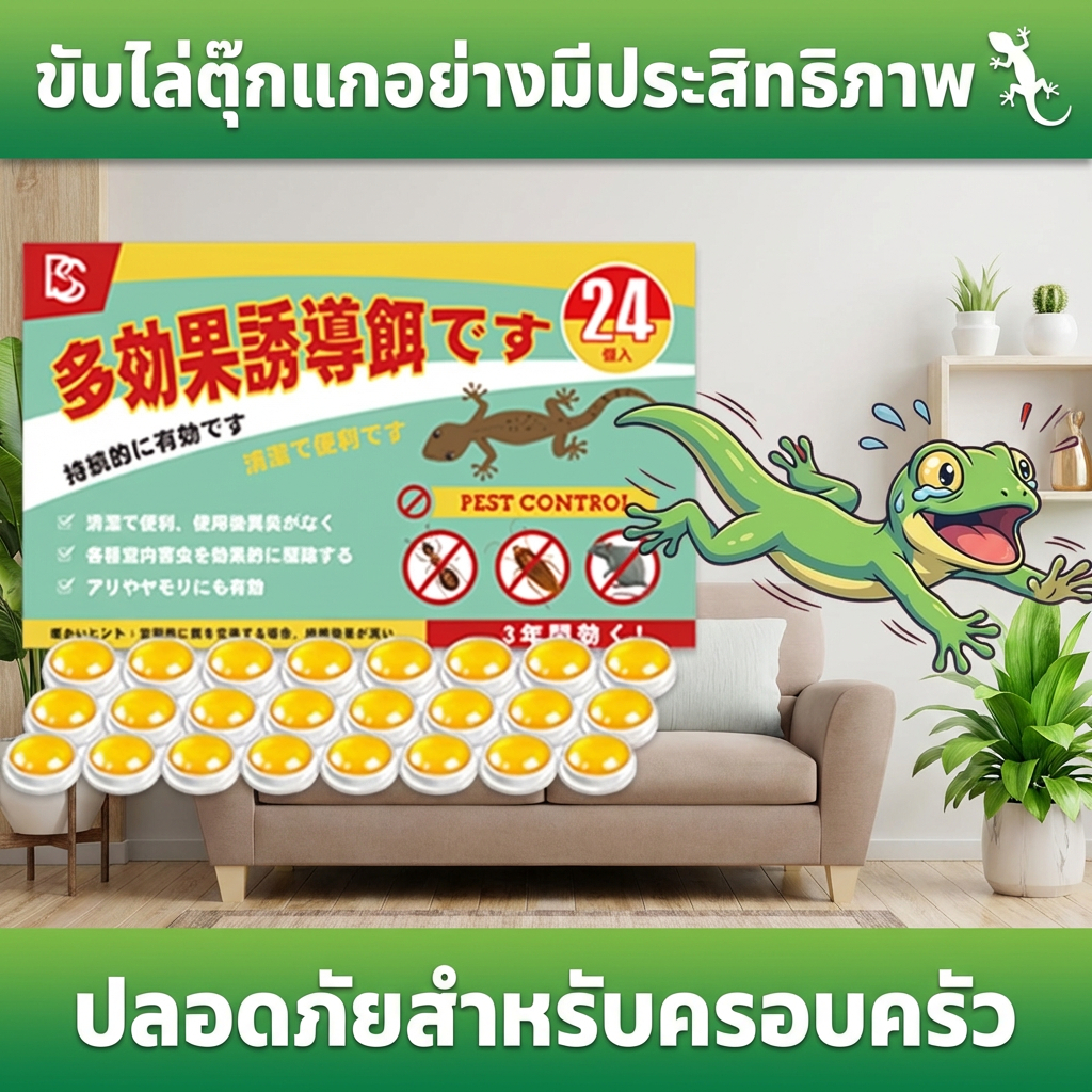 ซื้อ 1 แถม 1 รวม 48 เม็ด🦎NANA ยาฆ่าจิ้งจก ยาฆ่าตุ๊กแก ยาไล่ตุ๊กแก ไล่จิ้งจก ยาฆ่าจิ้งจก รุ่นอัพเกรดใหม่ 2026 เพิ่มปริมาณโดยไม่เพิ่มราคา เข้มข้นถึง 10 เท่า