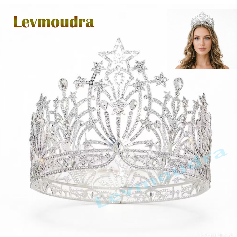 Levmoudra Miss Universe ประเทศไทยมงกุฎสําหรับเครื่องประดับผมประกวดพรหมวันเกิด,ผู้หญิงมงกุฎกลมสูง