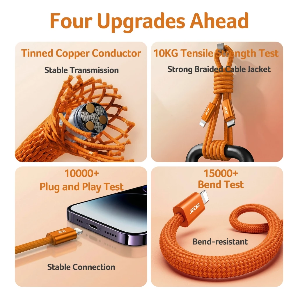 Acer UC0025 สายชาร์จ Type-C to L PD 27W 480Mbps thumbnail 5