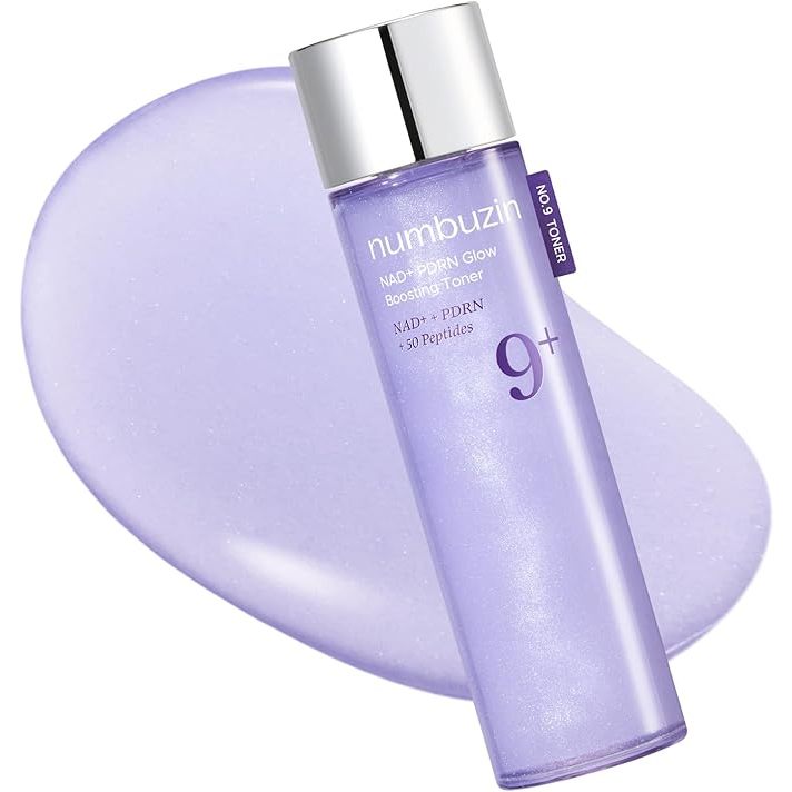 Muzin No.9 NAD+ PDRN Glow Boosting Toner, Hydrating & Firming Toner สําหรับริ้วรอย, Fine Lines & Damy Skin, Peptides & Salmon PDRN for Radiance 150ml ชา