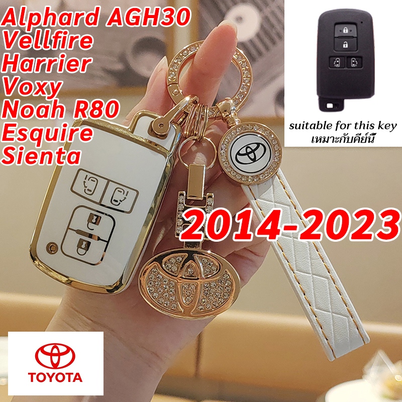 2014-2023 TOYOTA Alphard AGH30 Vellfire Harrier ปลอกกุญแจรถ Voxy 2020 Noah R80 Esquire Sienta เคสกุญแจรถ Toyota