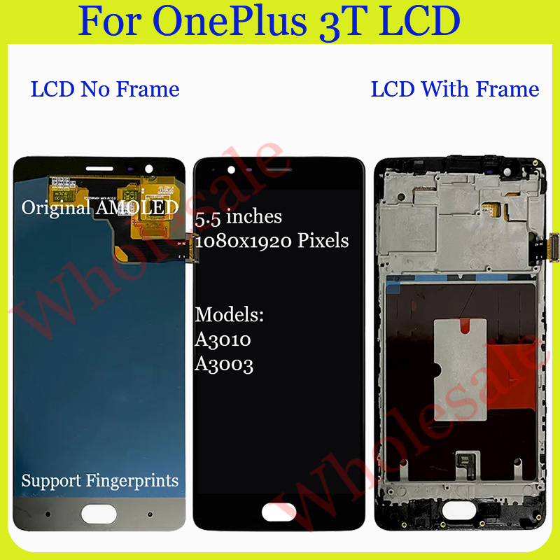 Original AMOLED สําหรับ Oneplus 3 3T 5T จอแสดงผล LCD หน้าจอสัมผัสเปลี่ยน ราคา ถูกที่สุด โปรบีเคเค แกลเลอรีภาพที่ 2