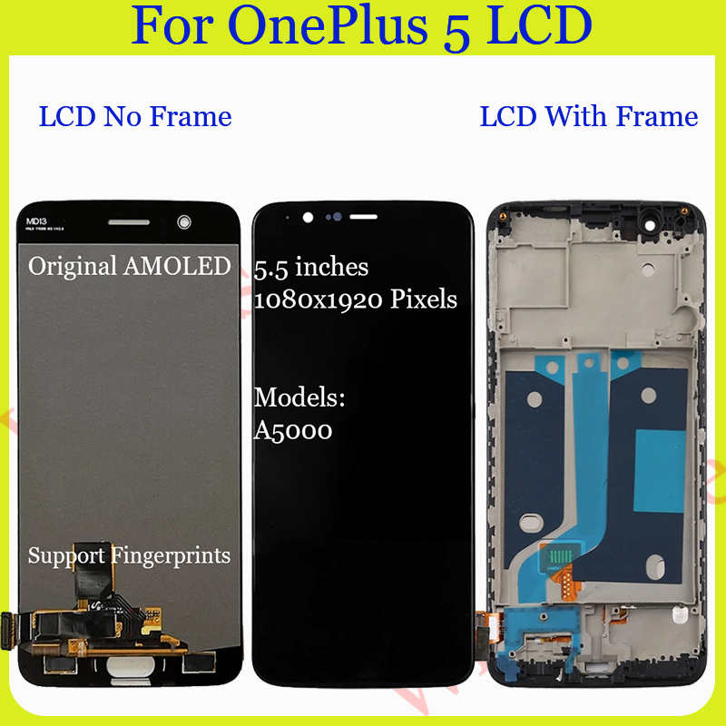 Original AMOLED สําหรับ Oneplus 3 3T 5T จอแสดงผล LCD หน้าจอสัมผัสเปลี่ยน ราคา ถูกที่สุด โปรบีเคเค แกลเลอรีภาพที่ 3