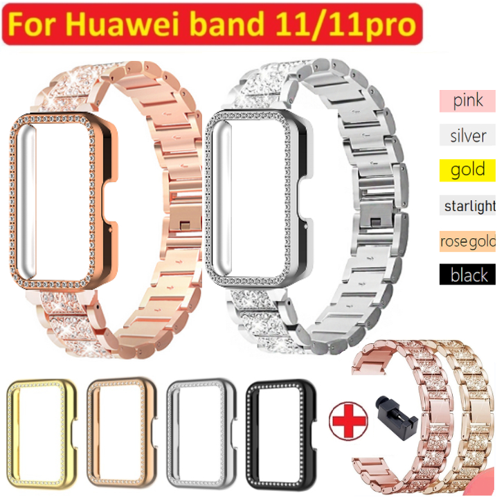 Diamond Strap For Huawei Watch Fit 5 สาย เคส Metal สาย Huawei Watch Fit 5 pro Strap สาย Huawei Watch Fit 4 Strap สาย Huawei Fit 5 Case Huawei Fit 5 pro สาย Bling เคส Huawei Fit5 Strap PC เคส Huawei Watch fit 5 Case Bling เคส สาย Huawei Watch Fit 3 Strap