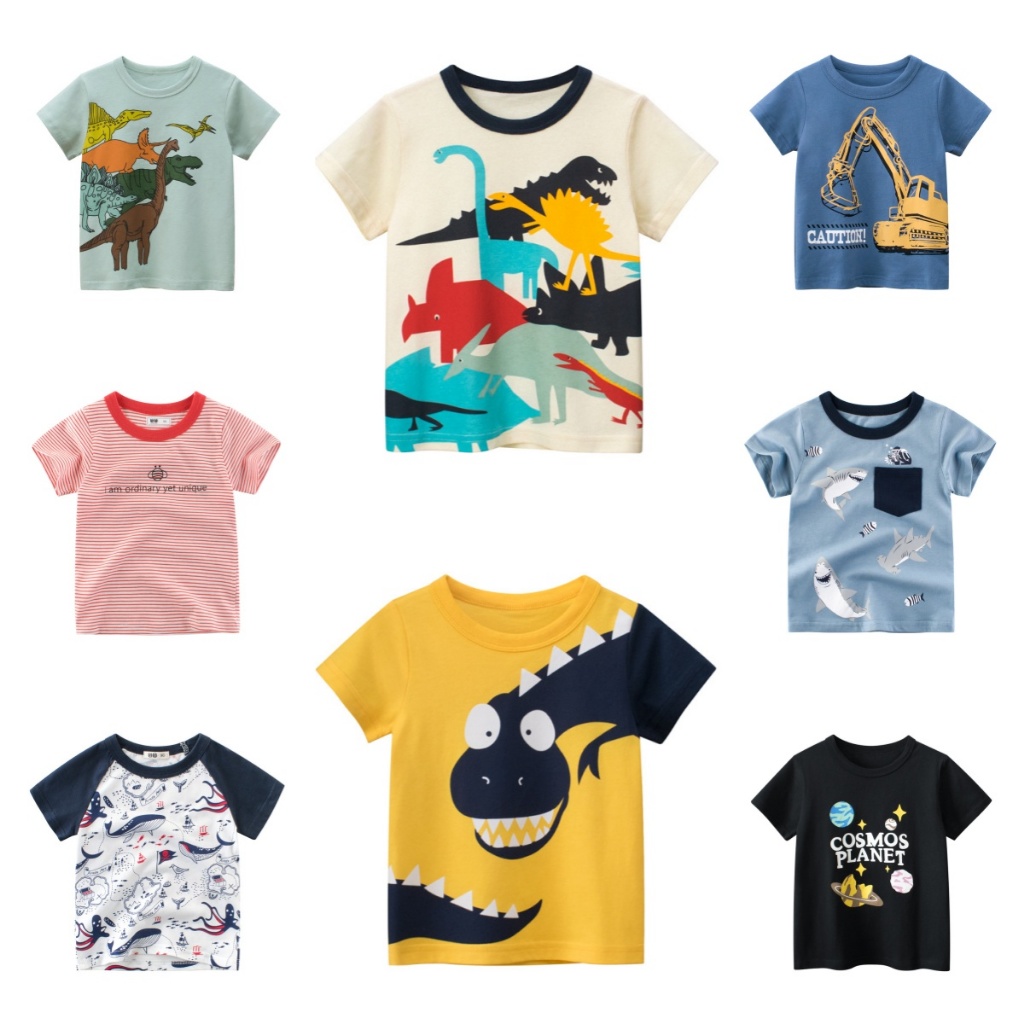 Boy Dinosaur Long-Sleeved t-Shirt Car t-Shirt Autumn New Product Boy Long-Sleeved t-Shirt