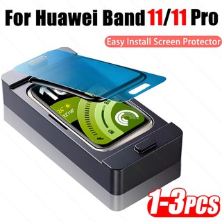 Huawei Band 11 Pro 10 9 8 ป้องกันหน้าจอติดตั้งง่าย 3D ฟิล์มสําหรับ Huawei Honor สมาร์ท Band 11Pro 9 7 8 ป้องกันรอยขีดข่วนสติกเกอร์ป้องกันอุปกรณ์เสริมไม่แก้ว