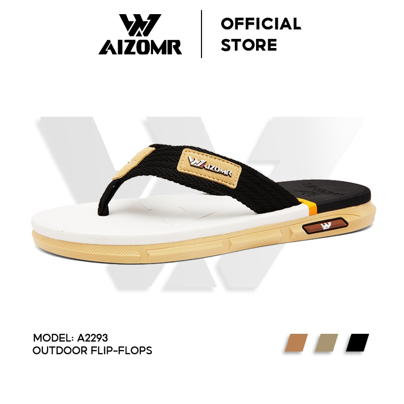 AIZOMR  รองเท้าแตะ รองเท้าแตะชาย Anti-slip สไตล์ลำลอง ดีไซน์พื้นรองเท้าสองชั้น พื้นรองเท้าแบบนุ่ม รุ่น A2293