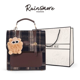 RAINSMORE- กระเป๋าสะพายหลัง สไตล์อังกฤษ สบายๆ สำหรับผู้หญิงน…