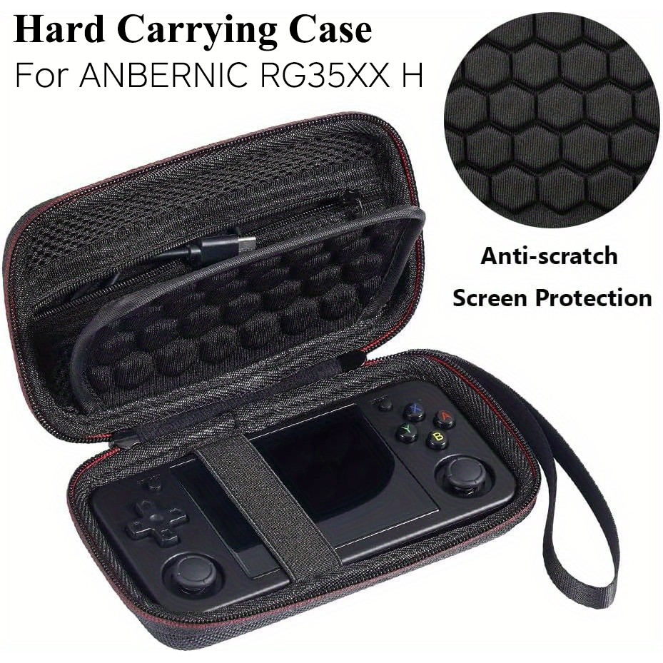 กระเป๋าถือสําหรับ ANBERNIC RG35XX H คอนโซลเกมมือถือกระเป๋าเดินทางพร้อมถุงตาข่ายสําหรับ RG353M อุปกรณ