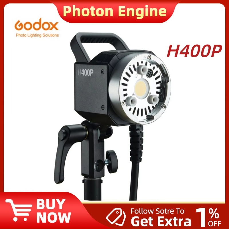 Godox H400P หัวแฟลช Bowens Mount Off-flash หัวขยายมือถือสําหรับ Godox WITSTRO AD400Pro AD400 Pro แฟล