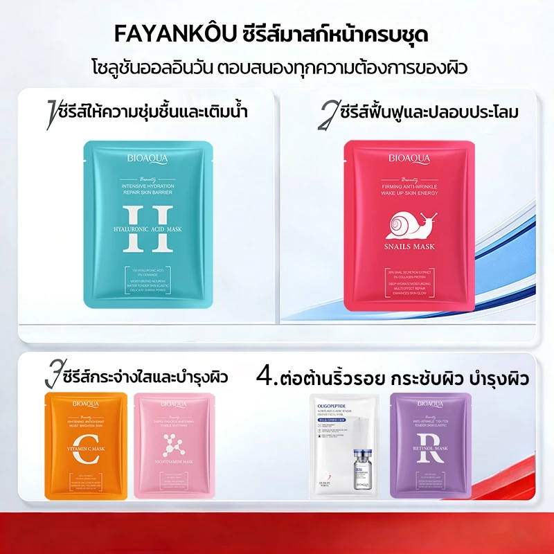 FAYANKOU วิตามินซีไวท์เทนนิ่งมาส์กหน้ากระจ่างใสปรับสีผิวให้กระจ่างใสสารต้านอนุมูลอิสระไวท์เทนนิ่ง thumbnail 3