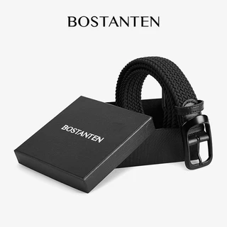 BOSTANTEN เข็มขัดแฟชั่นสำหรับผู้ชาย เข็มขัดธุรกิจ หัวเข็มขัดแบบ