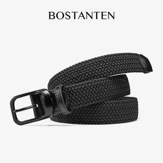 BOSTANTEN เข็มขัดแฟชั่นสำหรับผู้ชาย เข็มขัดธุรกิจ หัวเข็มขัดแบบ