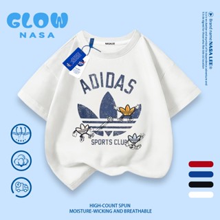 【ของพร้อมส่ง - จัดส่งถึงภายใน 3 วัน】เสื้อยืดแขนสั้นคอตตอนลาย…