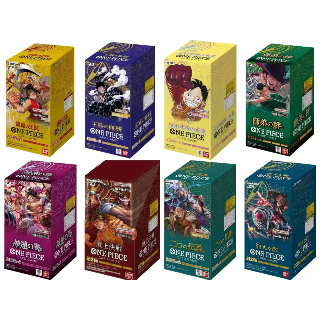 One Piece [Japanese Version] Booster Box OP02/OP03/OP04/OP07/OP08/OP10/OP11/OP12/EB03 Cards Figures