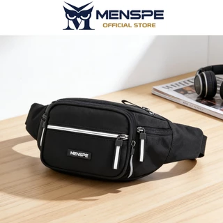 MENSPE กระเป๋าคาดเอวความจุขนาดใหญ่ของผู้ชายกระเป๋าคาดหน้าอกอเนกประสงค์ Unisex กันน้ํากีฬา Street Bag