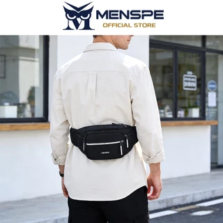 MENSPE กระเป๋าคาดเอวความจุขนาดใหญ่ของผู้ชายกระเป๋าคาดหน้าอกอเนกประสงค์ Unisex กันน้ํากีฬา Street Bag