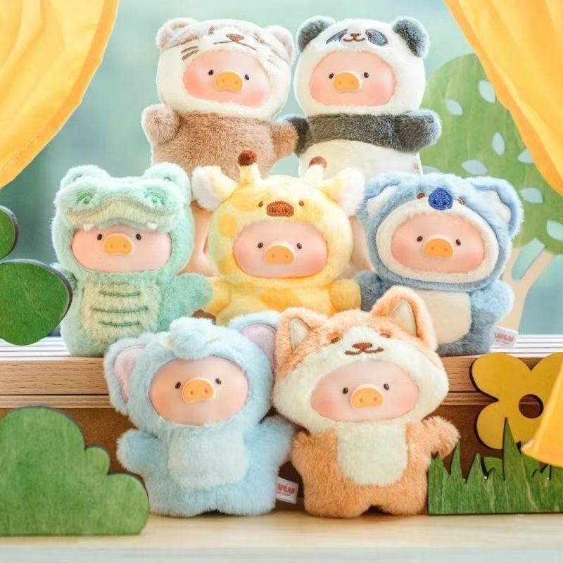 ของแท้ ลูลู่หมู Animal Party Puppet Show พวงกุญแจขนนุ่ม ฟิกเกอร์กล่องสุ่ม เลือกแบบได้ พร้อมส่ง