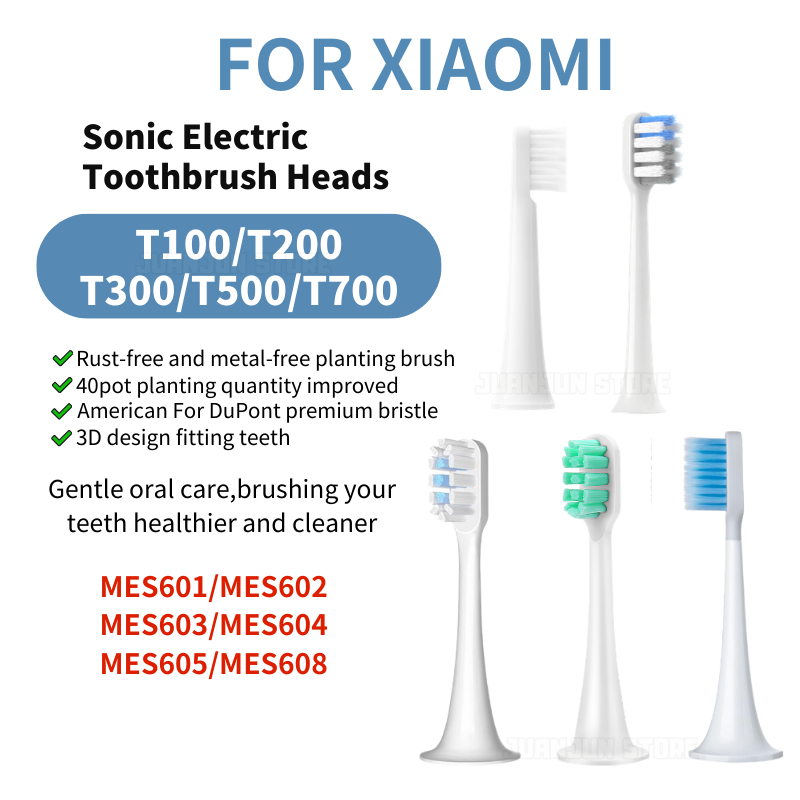 【Toothbrush Head】12 PCS Replacement Tooth Brush Heads For XIAOMI Mijia T100 / T300 / T500 / T700 Mi Smart Electric Toothbrush