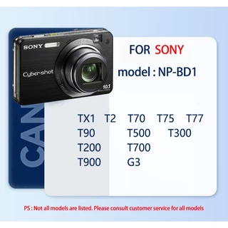 PUMPD NP-BD1 แบตเตอรี่กล้องเหมาะสําหรับ Sony TX1 T2 T70 T75 T77 T90 T200 T300 T500 T700 T900 ที่ชาร์จกล้อง