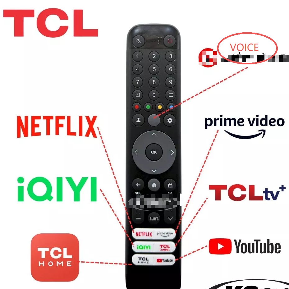 รีโมทคอนโทรลทีวีสมาร์ท TCL Voice System รุ่น RC833 CMB2 สําหรับรีโมทคอนโทรลด้วยเสียงเปลี่ยนสําหรับ T