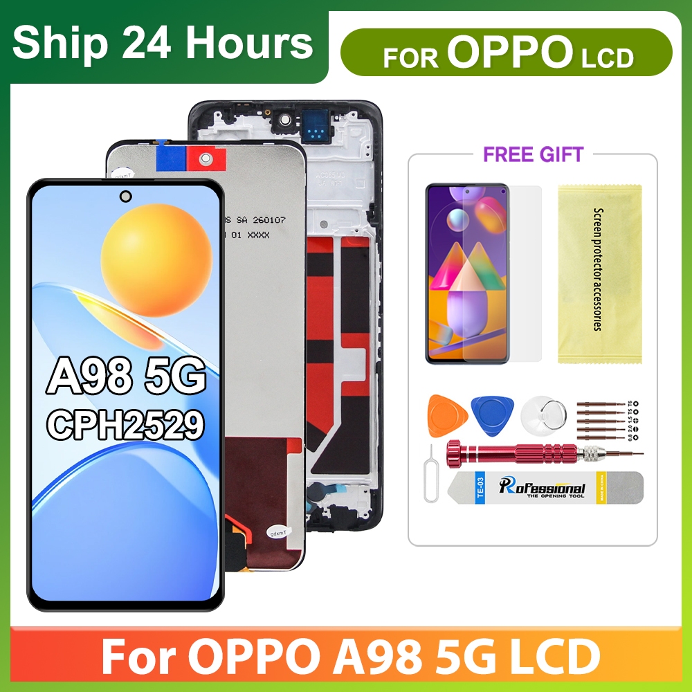 สําหรับ OPPO A98 จอแสดงผล LCD หน้าจอสัมผัส CPH2529 Digitizer Assembly