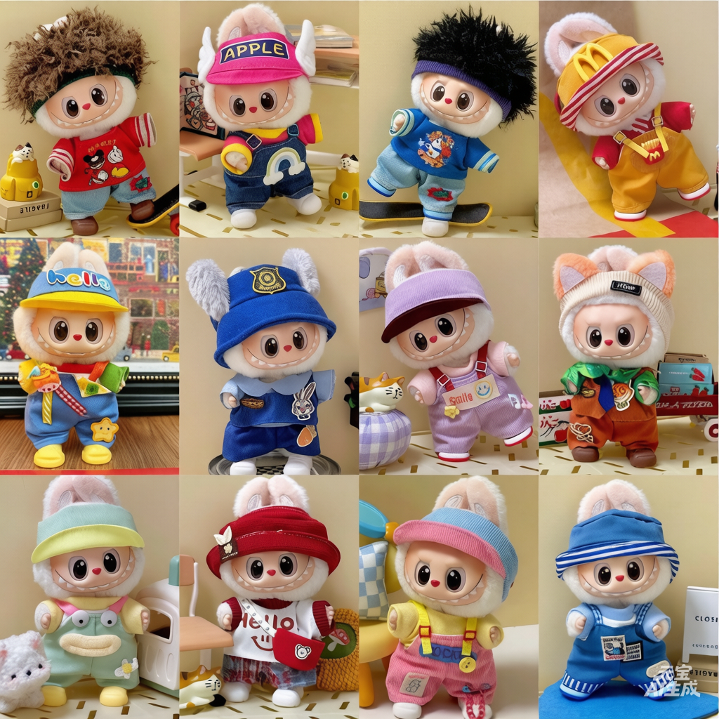 เฉพาะเสื้อผ้าเหมาะสําหรับ 15-17 ซม. ลาบู ผ้าไวนิลตุ๊กตาตุ๊กตาตุ๊กตาตุ๊กตาตุ๊กตาตุ๊กตา ฯลฯ ใส่เสื้อผ้าได้ตุ๊กตาเครื่องใช้ในบ้าน