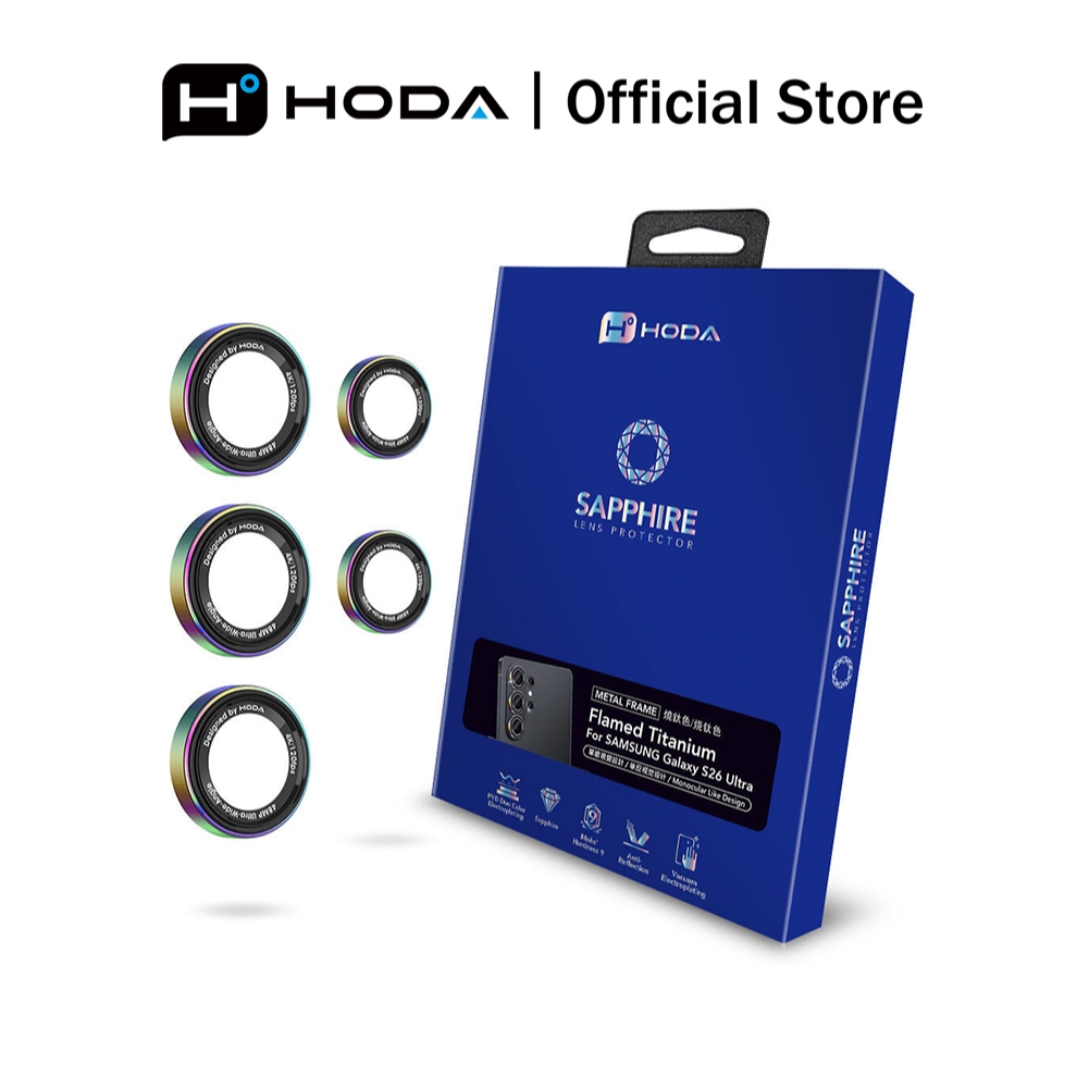 HODA Samsung S26 Ultra Sapphire ตัวป้องกันเลนส์ DSLR Visual Design (5 ชิ้น)