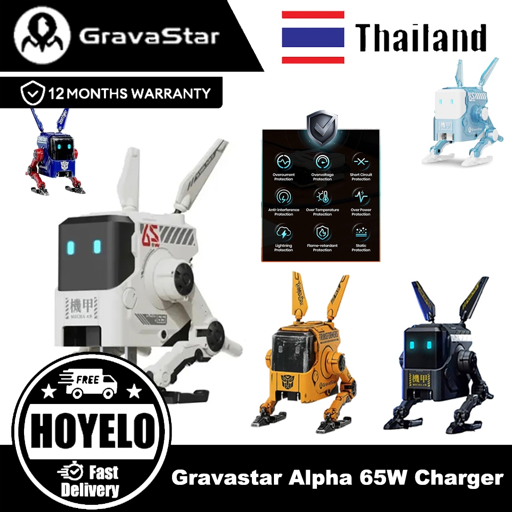 Gravastar Alpha 65W Fast Charger 65w Creative A65 Dog Charger แท็บเล็ตชาร์จสําหรับ Xiaomi Compatible