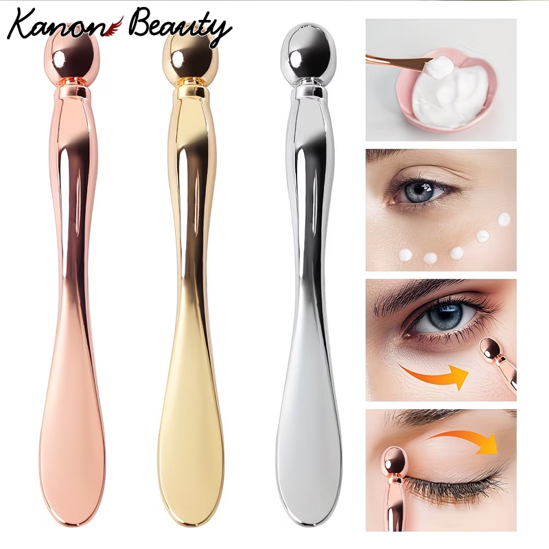 Metal Eye Cream Applicator Face Roller Massager เครื่องมือนวดตา Wand Stick ผู้หญิงสําหรับเครื่องนวดหน้าลดอาการบวม