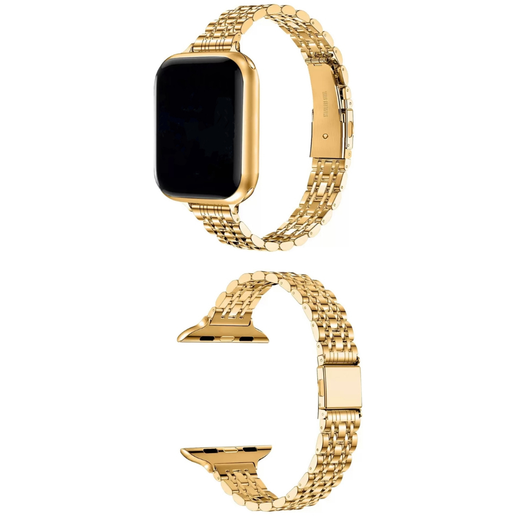 สายสแตนเลสโลหะสําหรับ Apple Watch band ผู้หญิง Series 11/10/9/8/7/6/5/4/3/2/1 SE รองรับขนาด 38/40/41/42/44/45/46/49 มม.