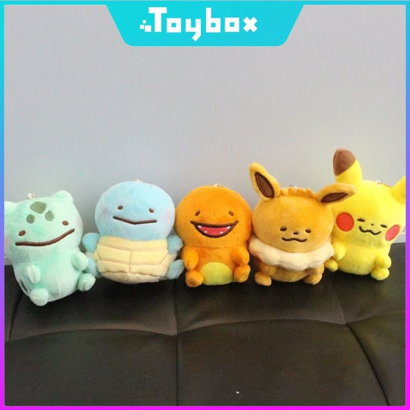 Pokemon pokopia Pikachu Charmander Squirtle Eevee พวงกุญแจตุ๊กตาตุ๊กตาของขวัญวันเกิด
